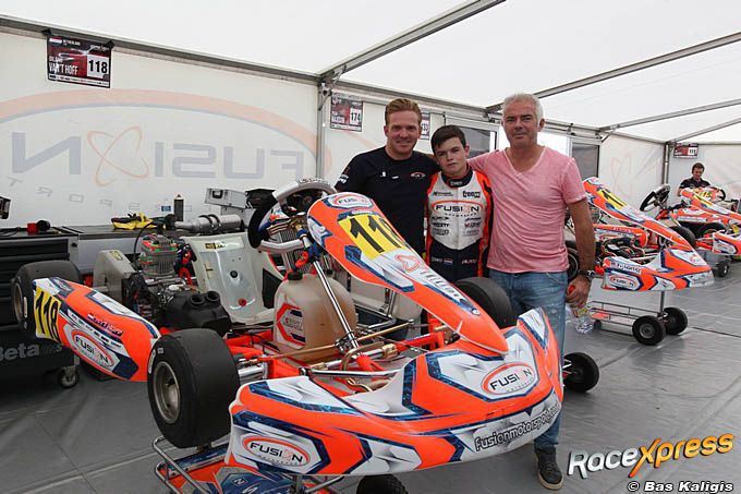 Dilano bij karts voor racexpress.nl